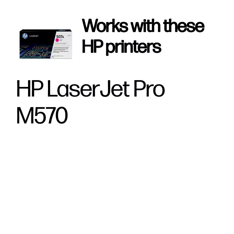 HP 507A purpurinis originalus LaserJet toneris, 6000 puslapių