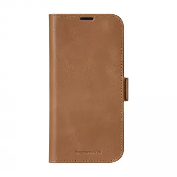 dbramante1928 Copenhagen dėklas iPhone 16 Plus Tan - odinis folio dėklas su kortelių kišenėmis