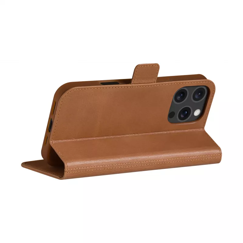 Dėklas Folio dbramante1928 iPhone 16 ProMax Tan 3 kortelių kišenės