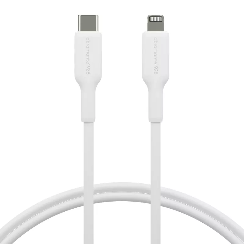 dbramante1928 re-charge - Laidas 1 m USB-C į Lightning - baltas
