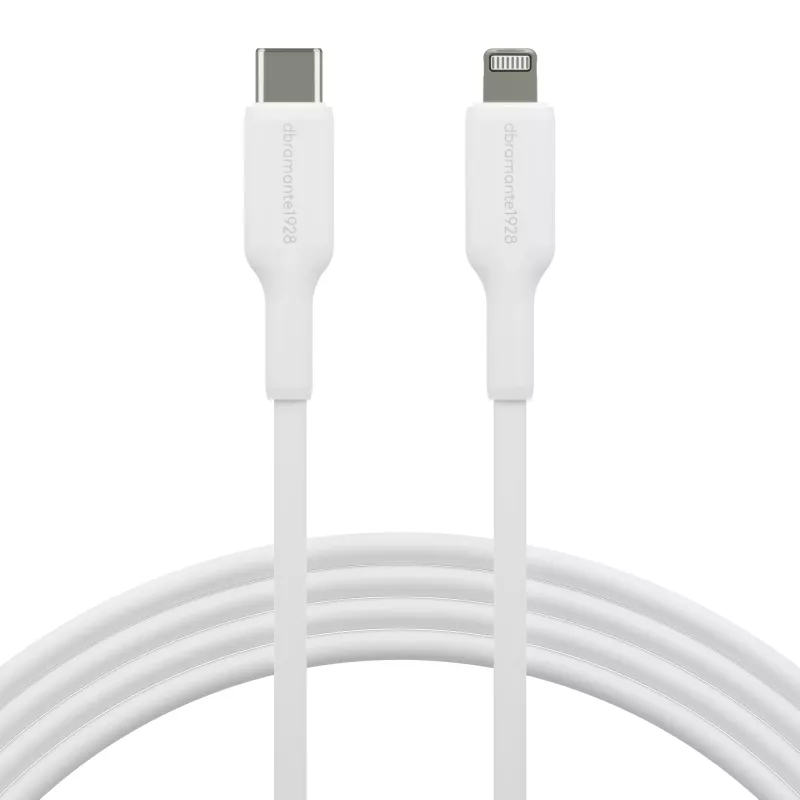 USB-C į Lightning laidas 2 m, d bramante re-charge (USB 2.0, balta)