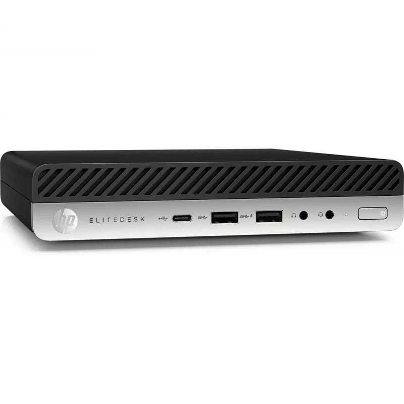 T1A HP EliteDesk 800 G4 Atnaujintas Intel® Core™ i5 i5-8500T 8 GB DDR4-SDRAM 256 GB SSD Windows 11 Pro Mini PC Juodas, Sidabrinis