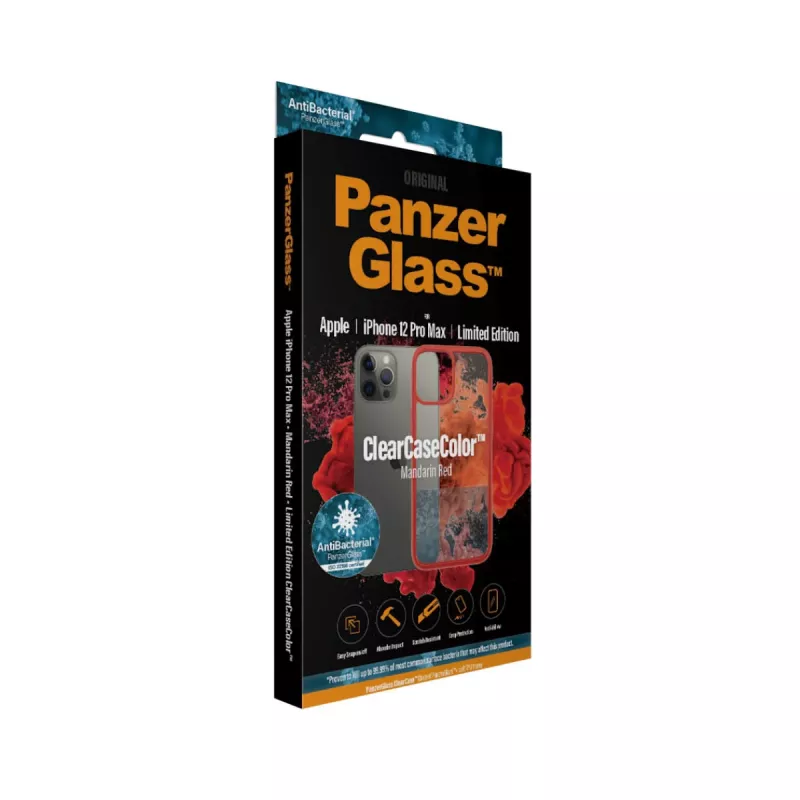 PanzerGlass ClearCaseColor iPhone 12 Pro Max - Mandarin Red Limited Edition