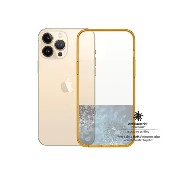 PanzerGlass ClearCaseColor apsauginis dėklas iPhone 13 Pro Max 6,7 colio — PET ir grūdintas stiklas, oranžinis