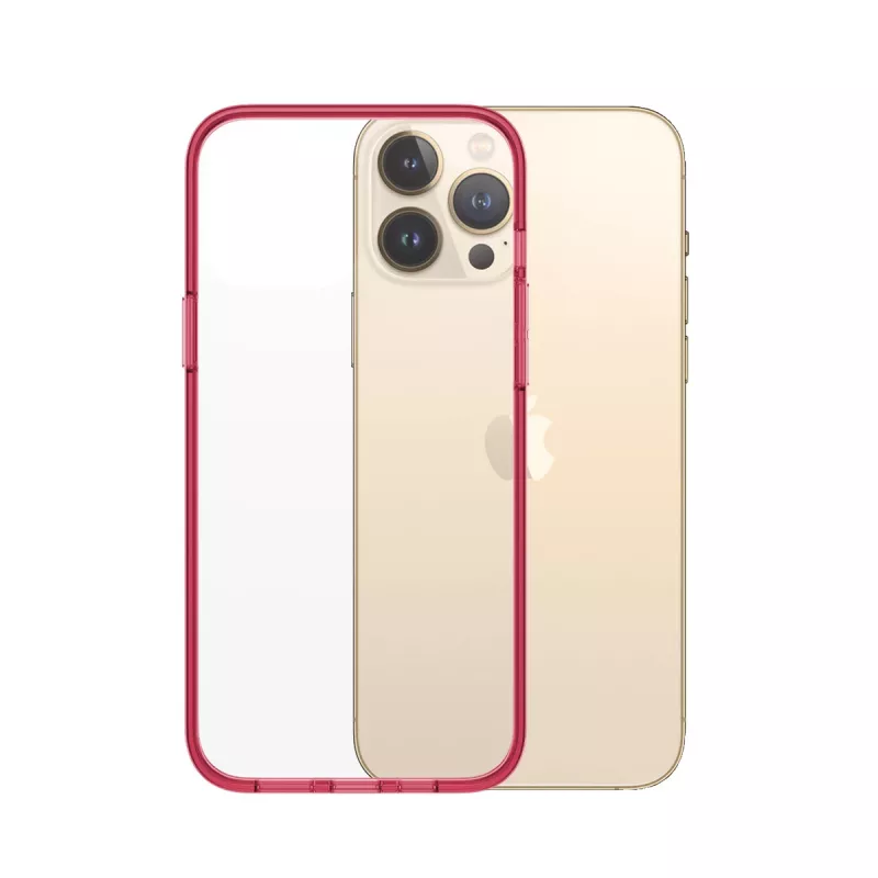 PanzerGlass ClearCaseColor Apple iPhone 13 Pro Max Strawberry – permatomas dėklas su spalvotu rėmeliu