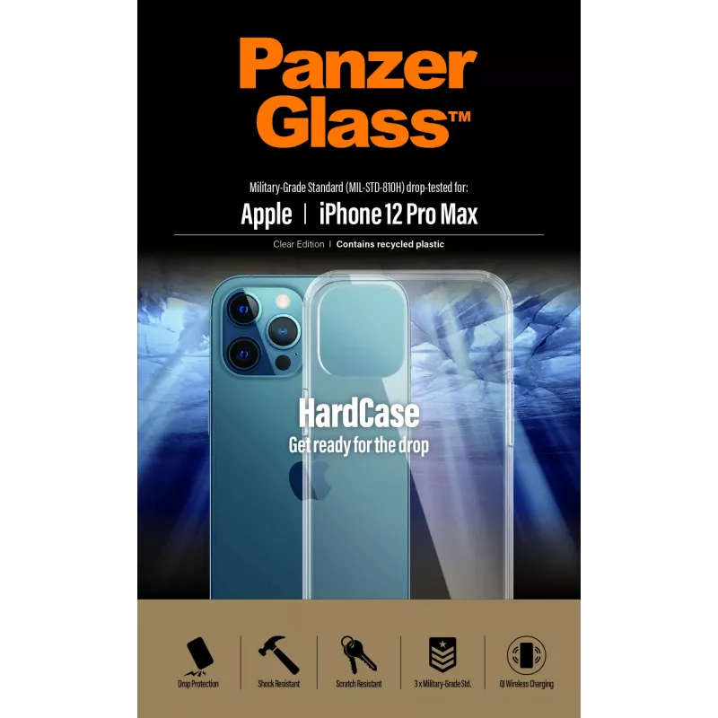 PanzerGlass ® HardCase Skaidrus iPhone 12 Pro Max, Dėklas, Apple, Apple - iPhone 12 Pro Max, Skaidrus