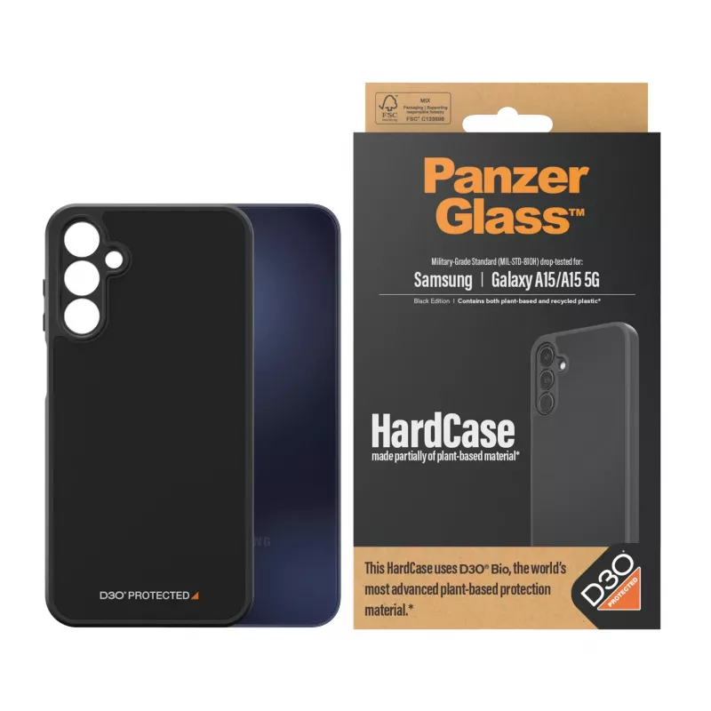 PanzerGlass ® HardCase Black with D3O® Samsung Galaxy A15 | A15 5G