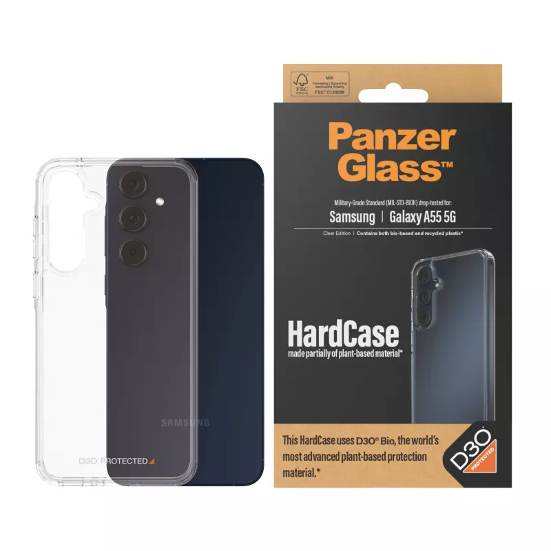 PanzerGlass® HardCase Transparent su D3O® Samsung Galaxy A55 5G
