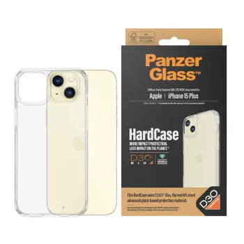 PanzerGlass ® HardCase Transparent w. D3O® iPhone 15 Plus, Dėklas, Apple, Apple - iPhone 15 Plus, Skaidrus
