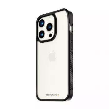 PanzerGlass® ClearCase Skaidrus su Juodu Rėmeliu ir D3O® iPhone 15 Pro