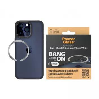 PanzerGlass Bang On MagSafe suderinamumo žiedas iPhone 12/13/14/15, permatomas
