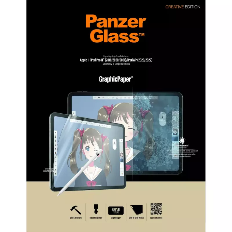 PanzerGlass ® GraphicPaper® ekrano apsauga iPad Pro 11″ (2018, 2020-2022, 2024) | iPad Air 10.9'' (2020, 2022)
