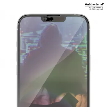 Skaidrus ekrano apsauginis stiklas PanzerGlass CamSlider, skirtas Apple iPhone 14 Plus / 13 Pro Max, 6,68 colio, grūdintas stiklas, PET, antibakterinis