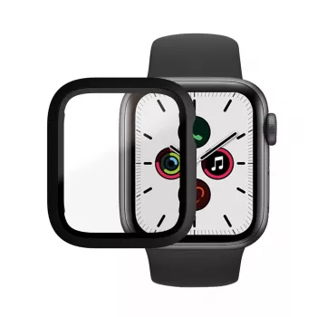 Apsauginis stiklas PanzerGlass Full Body, skirtas Apple Watch Series 4/5/6/SE 40mm, juodas, 29,8×35,1×0,43 mm