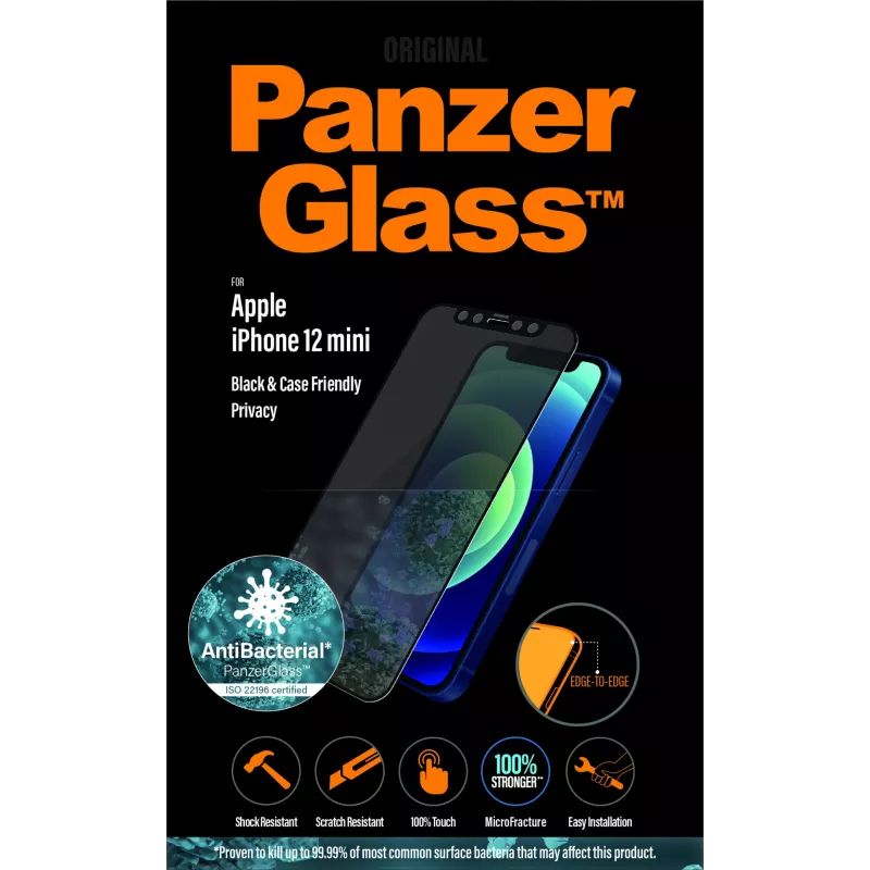 PanzerGlass ® Privatumo ekrano apsauga iPhone 12 Mini | Nuo krašto iki krašto