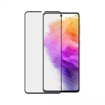 Apsauginis stiklas PanzerGlass SAFE, skirtas Samsung Galaxy A73 5G — grūdintas stiklas, atsparus įbrėžimams ir smūgiams, sausas montavimas, skaidrus