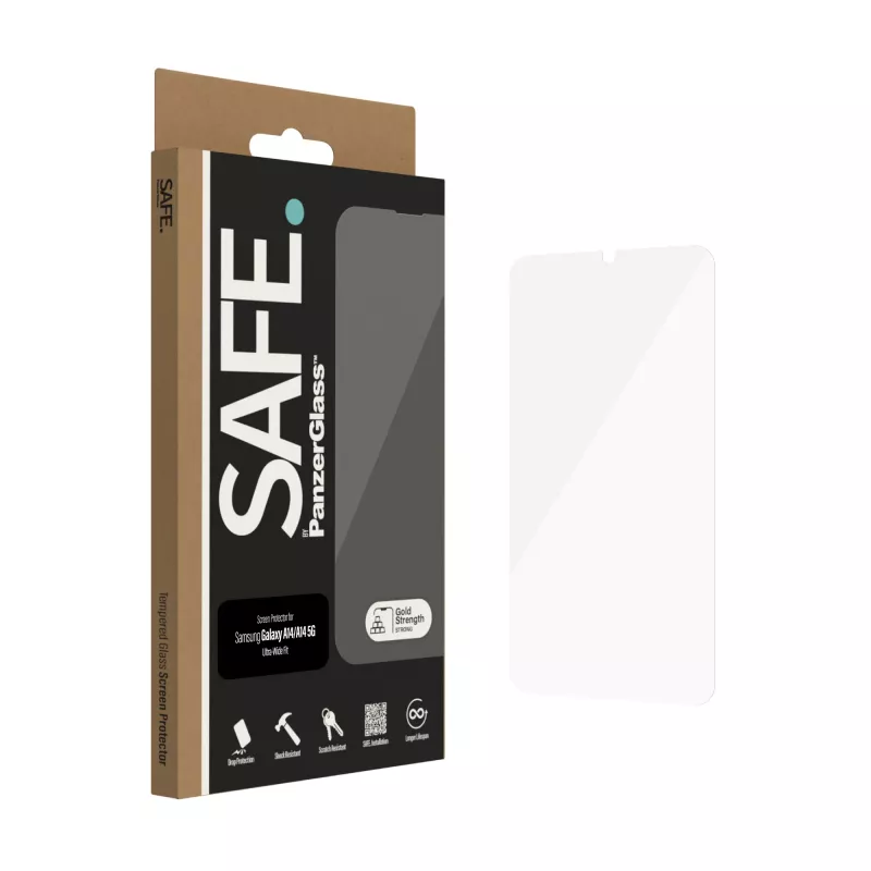 PanzerGlass SAFE. by ® Apsauginis stiklas Samsung Galaxy A14 | A14 5G | Ultra-Wide Fit