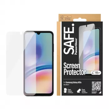 Apsauginis stikliukas PanzerGlass Samsung Galaxy A05s Ultra-Wide Fit PET atsparus įbrėžimams ir smūgiams permatomas 1 vnt.