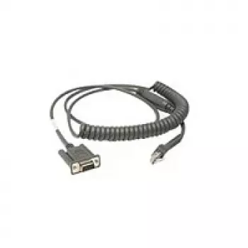 Zebra CBA-R46-C09ZBR serijinis kabelis 2,8 m RS232 DB9 juodas