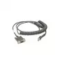 Zebra CBA-R46-C09ZBR serijinis kabelis 2,8 m RS232 DB9 juodas