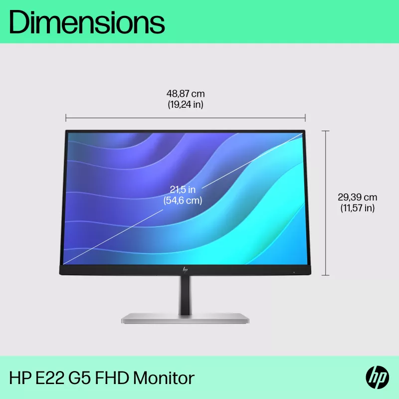 Monitorius HP E-Series E22 G5 21.5 colio Full HD LCD 1920x1080