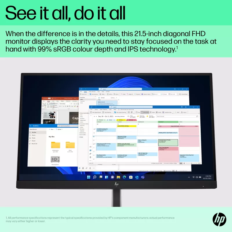 Monitorius HP E-Series E22 G5 21.5 colio Full HD LCD 1920x1080