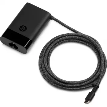 HP USB-C 65W nešiojamojo kompiuterio įkroviklis, vidaus maitinimo blokas, 5-20V, juodas