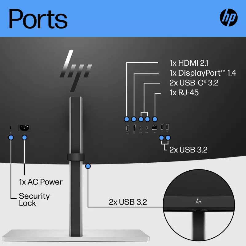 Monitorius HP E45c G5 44,5 colio lenktas Dual QHD 5120 x 1440