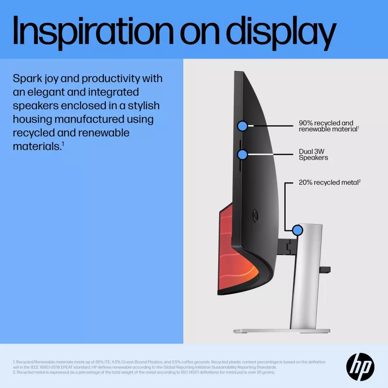 Monitorius HP E45c G5 44,5 colio lenktas Dual QHD 5120 x 1440