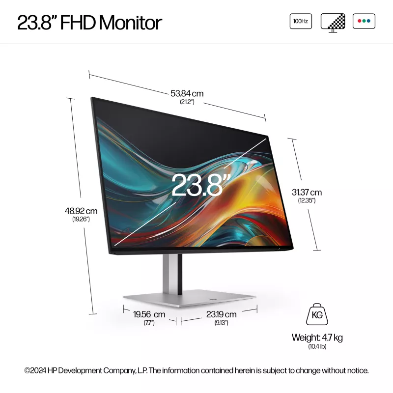 Monitorius HP Series 7 Pro 23,8 col. FHD LCD 1920x1080