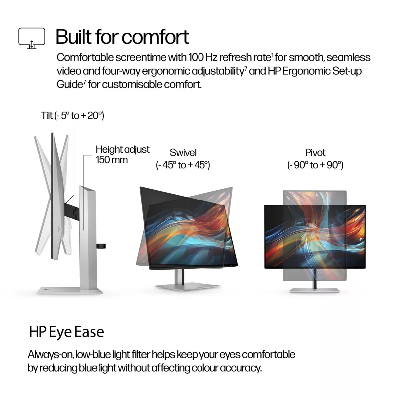 HP Series 7 Pro 24 colių WUXGA USB-C monitorius - 724pu be PVC