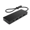 USB-C kelionių stotelė G3 — HP, USB 3.2 Gen 2 Type-C pagrindinė jungtis, HDMI, USB-A, PD iki 65 W, 116×41.9×14.5 mm