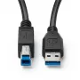 Microconnect MC-ITH-USB3AB-005 USB laidas USB 3.2 Gen 1 (3.1 Gen 1) 5 m USB A USB B Juoda