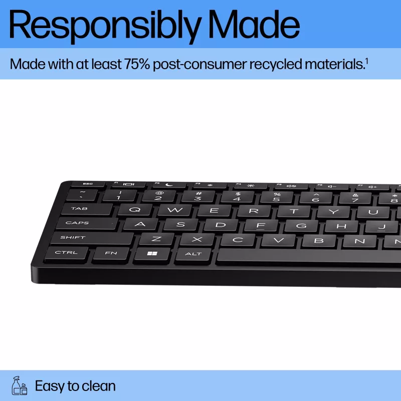 Belaidis klaviatūros ir pelės rinkinys HP 320MK – USB, membraninė klaviatūra, juoda