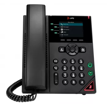 IP telefonas HP Poly VVX 250 4 linijoms, su PoE, juodas, LCD 320x240