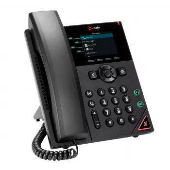 IP telefonas HP Poly VVX 250 4 linijoms, su PoE, juodas, LCD 320x240