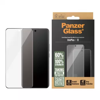 PanzerGlass apsauginis stiklelis OnePlus 13 Ultra-Wide Fit, atsparus įbrėžimams ir smūgiams