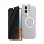 PanzerGlass apsauginis rinkinys Flagship 3-in-1: dėklas, privatumo grūdintas stiklas, fotoaparato lęšių apsauga, skirta Samsung Galaxy S25 Edge
