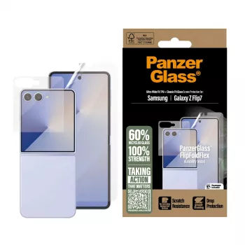 PanzerGlass apsauginis rinkinys FlipFoldFlex 2-in-1 Classic Fit stiklas + Ultra-Wide TPU plėvelė, skirta Samsung