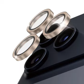 PanzerGlass ® Hoops® Fotoaparato lęšių apsauga Blizgantis Auksas iPhone 17 Pro | iPhone 17 Pro Max | iPhone 16 Pro | 16 Pro Max
