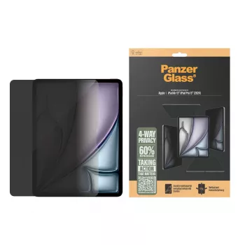PanzerGlass ® 4 krypčių privatumą užtikrinantis ekrano apsauginis stiklas, skirtas iPad Air 13 colių (2024–2025) | iPad 13 colių Pro (2024–2025) | itin platus prigludimas