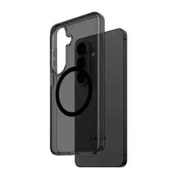 Apsauginis telefono dėklas PanzerGlass CARE™ Smokey Case su Black Qi, skirtas Samsung Galaxy S26