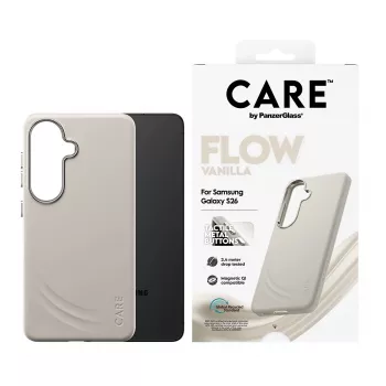 PanzerGlass CARE™ by ® Flow Case Vanilla su Qi Samsung Galaxy S26