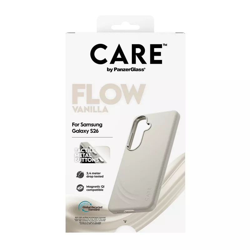 PanzerGlass CARE™ by ® Flow Case Vanilla su Qi Samsung Galaxy S26