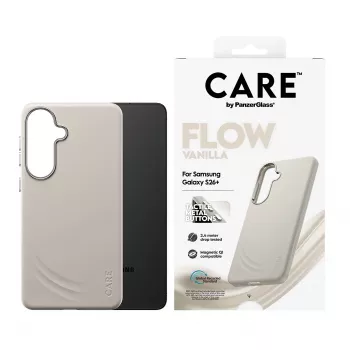 PanzerGlass CARE™ by ® Flow Case Vanilla su Qi Samsung Galaxy S26+