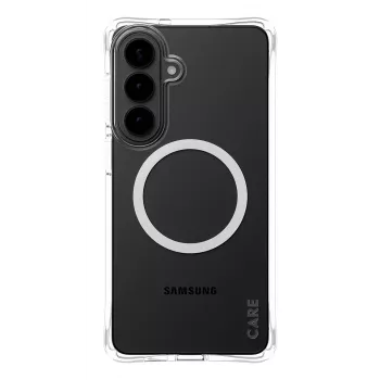 PanzerGlass CARE™ by ® Samba Dėklas permatomas su balta spalva Qi Samsung Galaxy S26+