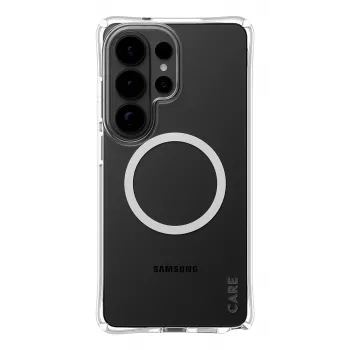 PanzerGlass CARE™ by ® Samba Case permatomas su balta Qi Samsung Galaxy S26 Ultra