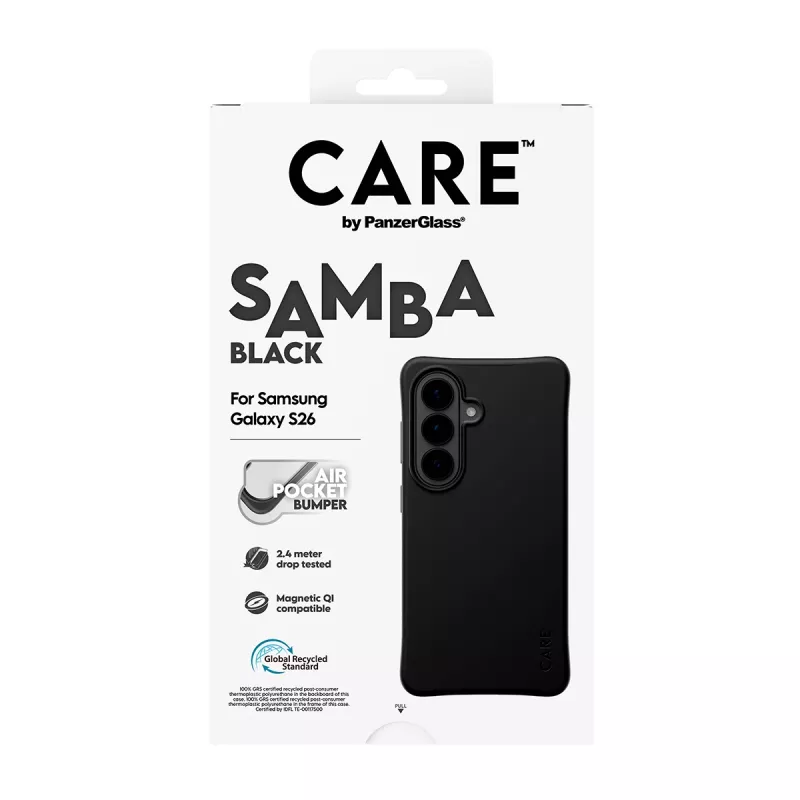 PanzerGlass CARE™ by ® Samba Case Black w. Qi Samsung Galaxy S26