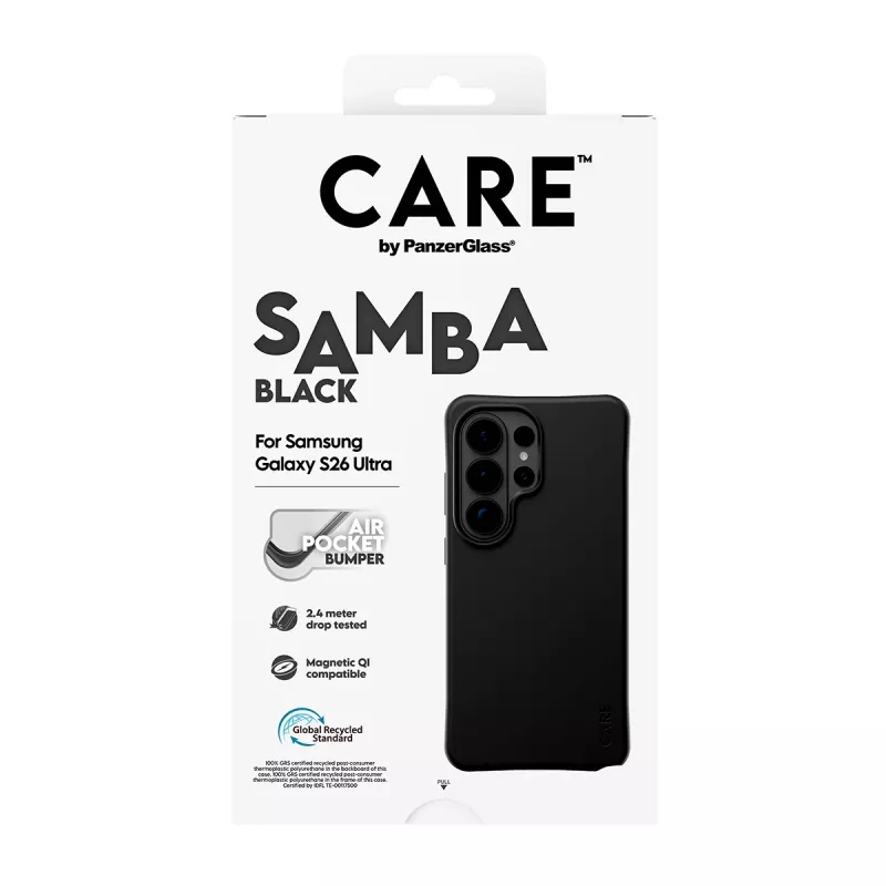 PanzerGlass CARE™ by ® Samba Case Black w. Qi Samsung Galaxy S26 Ultra