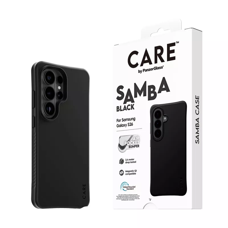 PanzerGlass CARE™ by ® Samba Case Black w. Qi Samsung Galaxy S26 Ultra